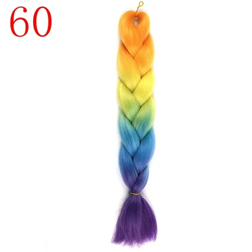 M#33 MERISIHAIR, Омбре, вязанные волосы, 24 дюйма, 88 цветов,, синтетические плетеные волосы для наращивания, огромные косички, прически - Цвет: M#33