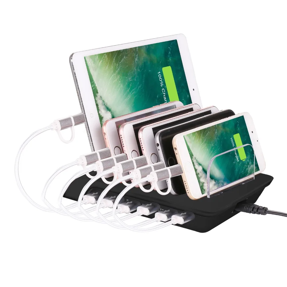 6 портов USB зарядное устройство для телефона многопортовая зарядная настольная