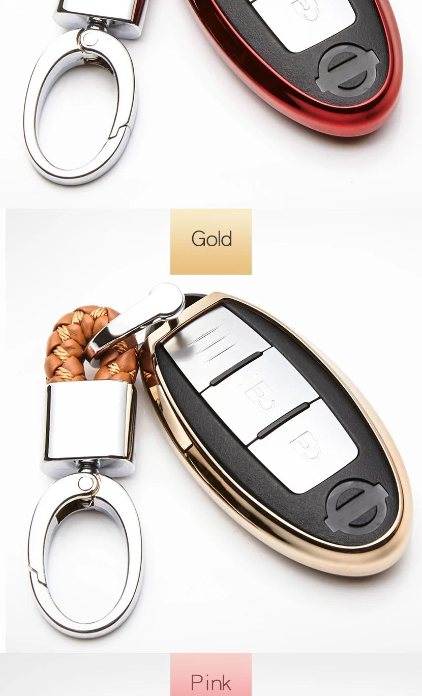 Чехол для ключей автомобиля из ТПУ для Nissan Note Micra K12 Qashqai J10 J11 Juke Teana Leaf Kicks Terrano Key Ring Shell аксессуары