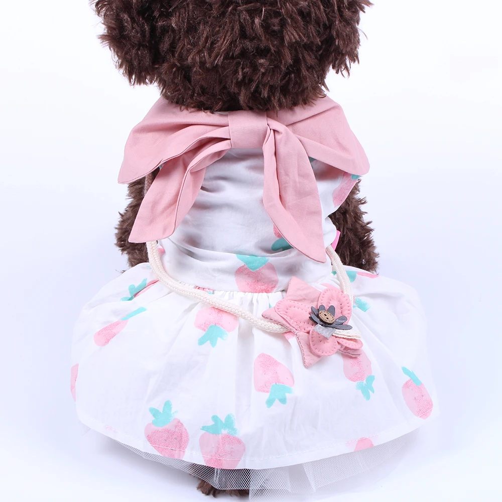 New Dog Cat Princess Dress Tutu Strawberrys Scarf Design Pet Puppy SKirt Spring/Summer Apparel 3 Colours | Дом и сад