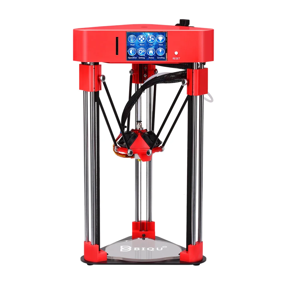 red BIQU 3D принтер BIQU маг Высокая точность мини коссель Настольный impressora полная сборка с выключением питания - Цвет: red