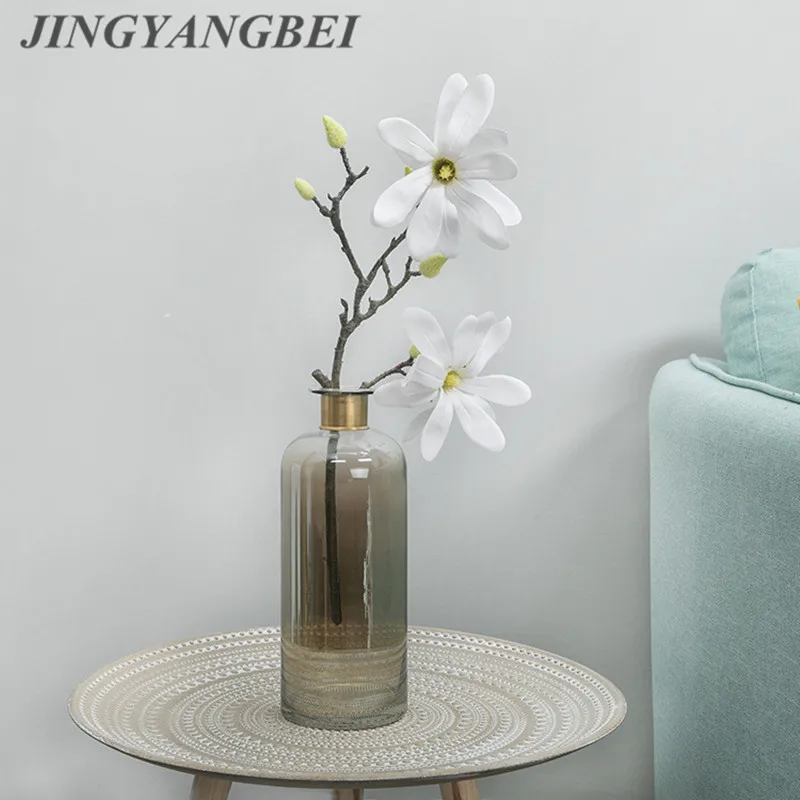 Real touch high quality Artificial Magnolia flower Home decoration simulation 3D printing color plastic flowers heads fake wedd | Дом и сад