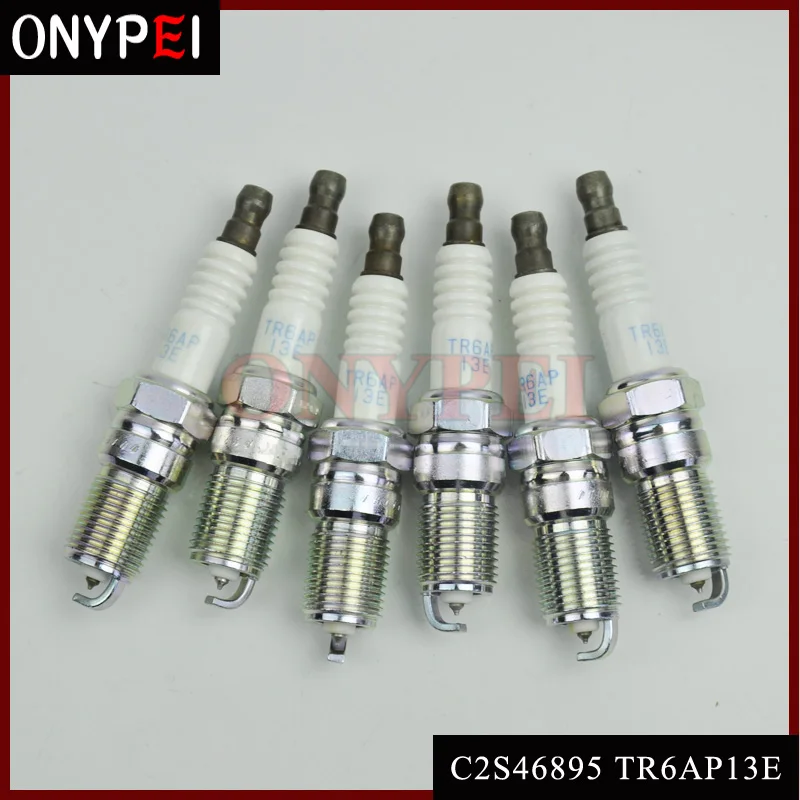 6 шт./лот платиновая Свеча зажигания C2S46895 TR6AP13E для 2000-2008 Jaguar S-type X-type 3.0L | Автомобили
