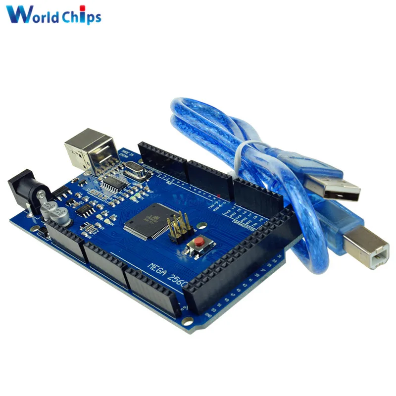 Плата Mega 2560 R3 Mega2560 REV3(ATmega2560-16AU CH340 CH340G) с usb-кабелем, совместима с usb-кабелем высшего качества