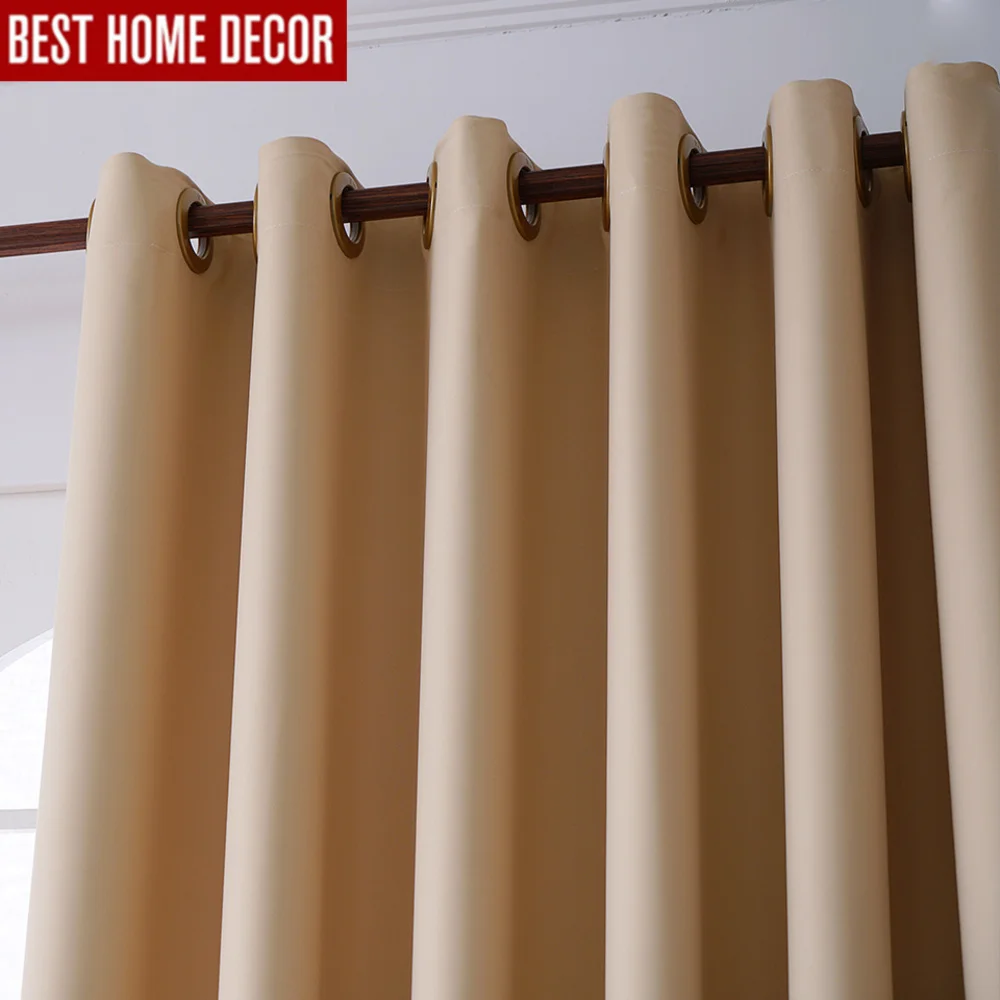 Современная Затемняющая штора для гостиной шторы лечения окна желтого готовой