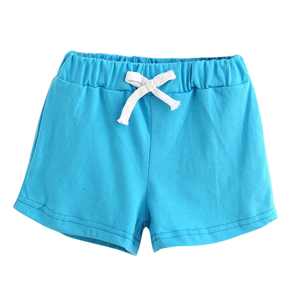 Sky Blue ARLONEET/ г. Милые летние детские хлопковые шорты Одежда для мальчиков и девочек нормального размера модные штаны для малышей Стильные пляжные модные штаны - Цвет: Sky Blue