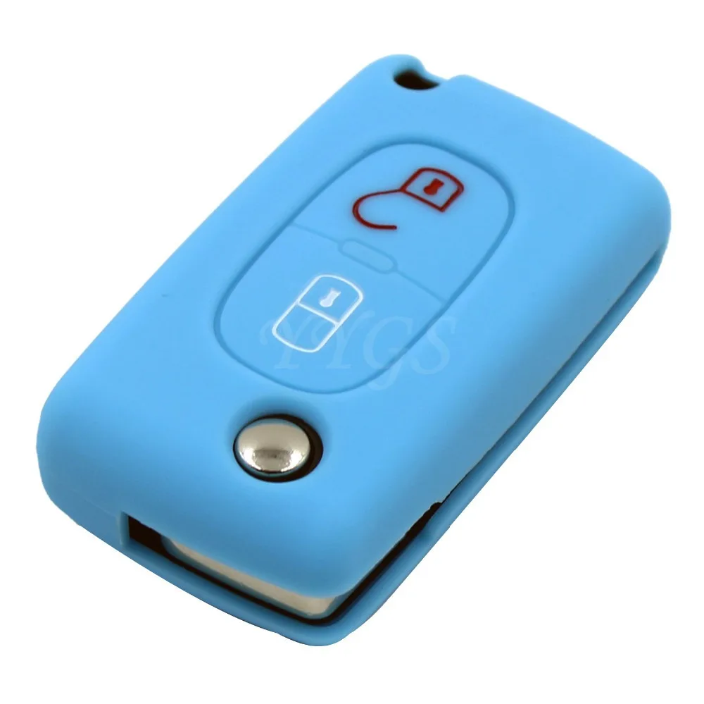 Силиконовый флип чехол с дистанционным управлением держатель для ключа 2 кнопок