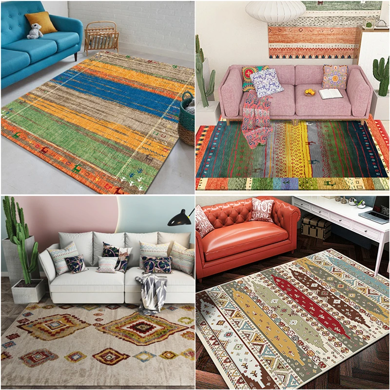 Богемные этнические коврики и ковры для гостиной Ins скандинавский стиль диван
