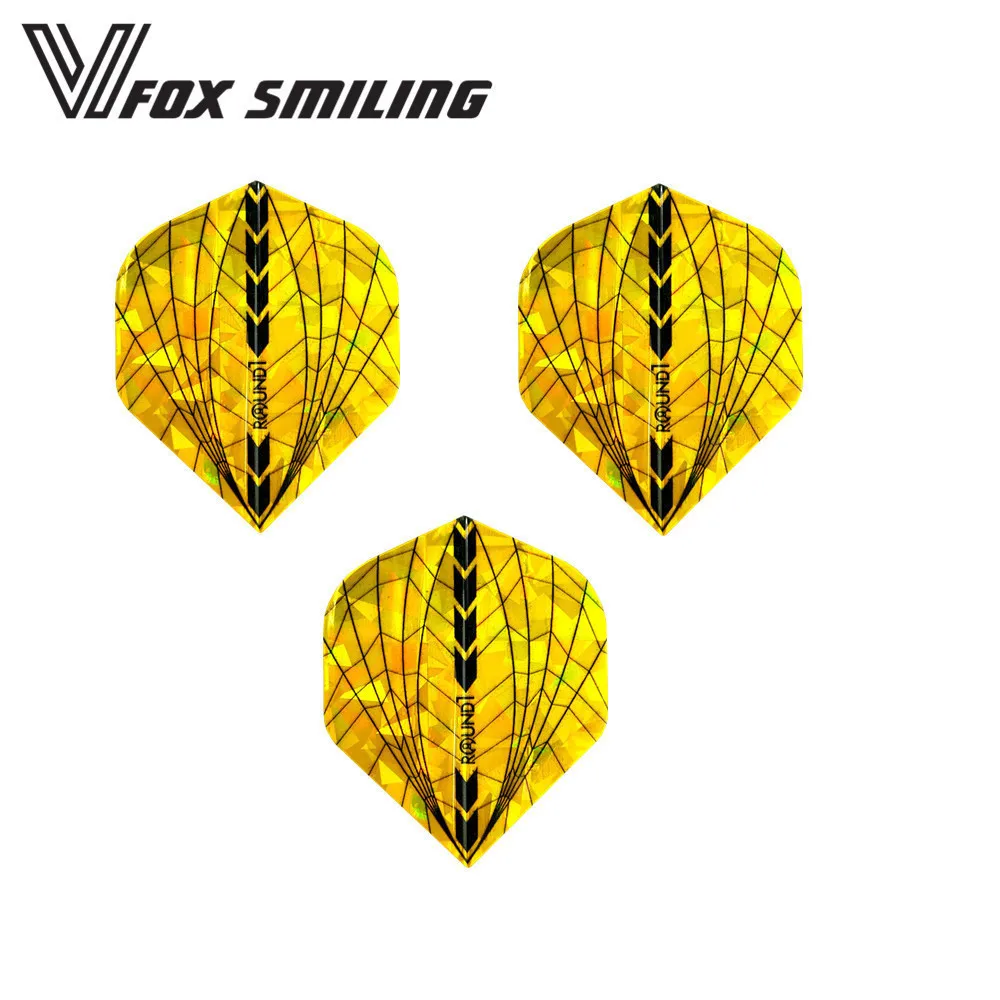 DFL-0203004 3pcs Fox Smiling, 3 шт., 15 видов стилей, красивые лазерные дартс, полеты, тонкая и стандартная форма, для профессиональных дартс, аксессуары, перо - Цвет: DFL-0203004 3pcs