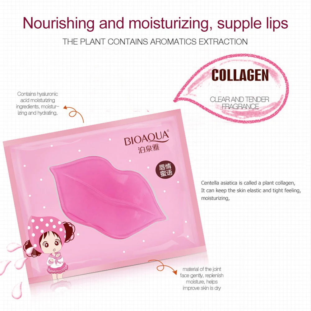 1 ПК Crystal коллагеновая маска для губ колодки влаги от старения против морщин патч