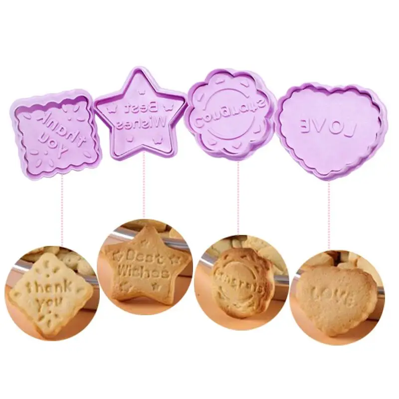 DIY Cookie Pastry Tools Love Heart Star Cake Press Mold Biscuit Stamps Fondant Sugarcraft Cutter Kitchen Baking Tool | Дом и сад