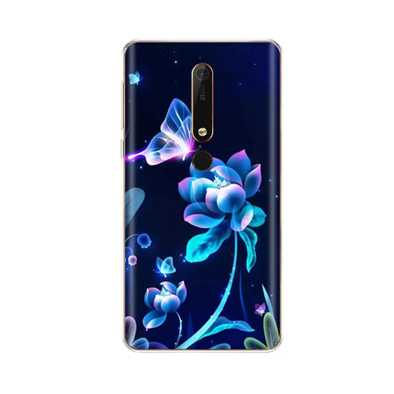 Силиконовый чехол для nokia 6 6,1 8 для nokia 6 чехол для nokia 6. 1 plus Мягкий ТПУ чехол для задней панели телефона чехол бампер узор