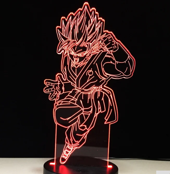 Model 8 3D настольная лампа Dragon Ball, крутая ночная рубашка, Новогоднее украшение, Детская лампа, подарки для детей, светодиодная лампа, Прямая - Испускаемый цвет: Model 8