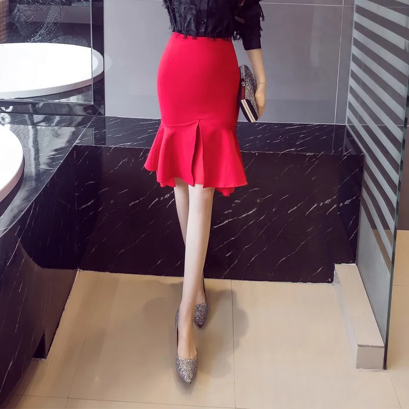 Женская юбка карандаш с завышенной талией в обтяжку|red pencil skirt|fashion skirtpencil skirt |