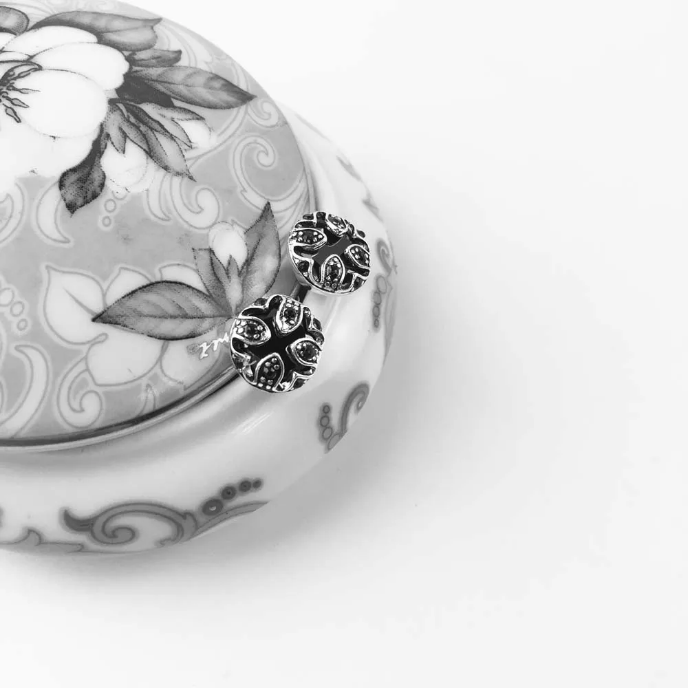 Круглые серьги-гвоздики с логотипом 2018 новые циркониевые стразы модные