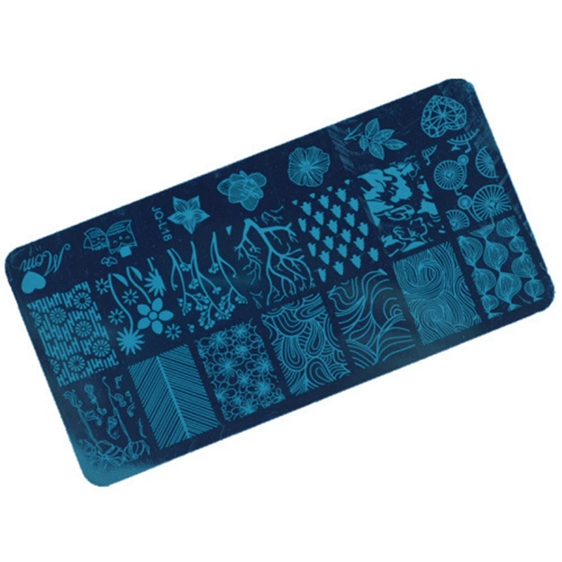 2 шт. красивый цветок кружева шаблон пластины для штамповки ногтей Маникюр