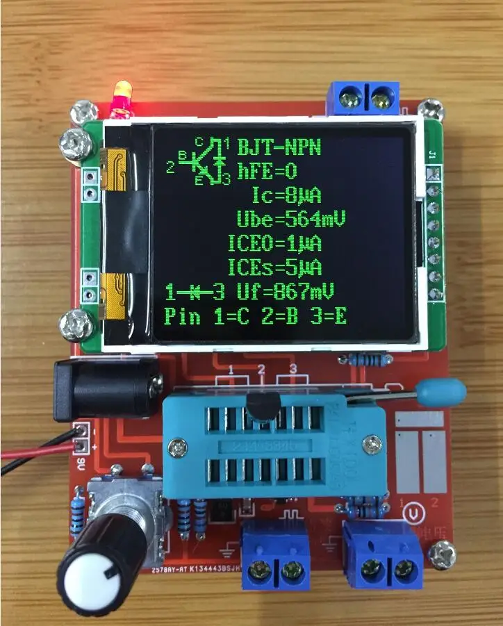 finished product Английский транзистор тест er LCR диод емкость ESR частотомер сопротивление DS18B20 DHT11 IR_decoder тест - Цвет: finished product