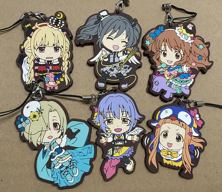 6 шт./лот Японские Аниме фигурки idolm ster Золушка кавайная певица ver резиновые