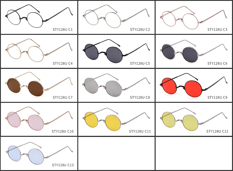 Long Keeper Round Sunglasses Men Women Fashion Retro Metal Sun Glasses Eyeglasses Eyewear Spectacles HD Lens Shade UV400 Outdoor