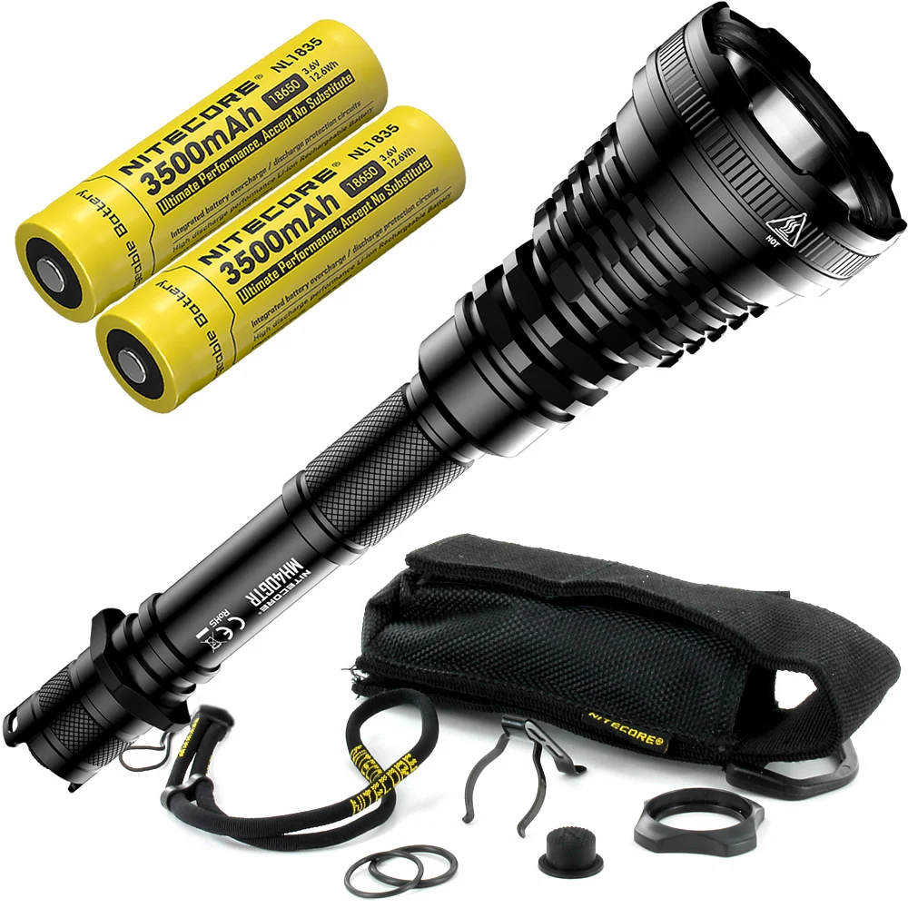 NITECORE 1200Lms MH40GTR с 2x18650 батареей охотничий поисковый фонарь сверхдальний 1004 м Тактический перезаряжаемый фонарь - Испускаемый цвет: 2x 3500mAh Batteries
