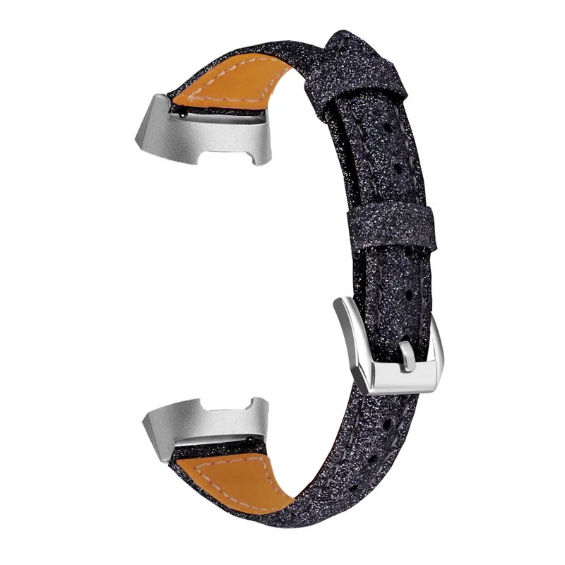Шикарные кожаные ремни для Fitbit Charge 3 ремешок часов Роскошные блестящие браслеты