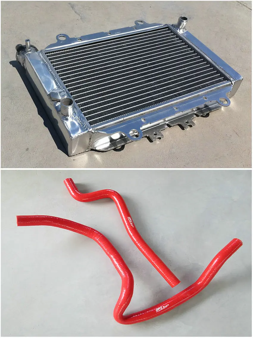 Aluminum Radiator &amphose for YAMAHA GRIZZLY 400 450 03-10 04 05 06 07 08 2007 | Автомобили и мотоциклы
