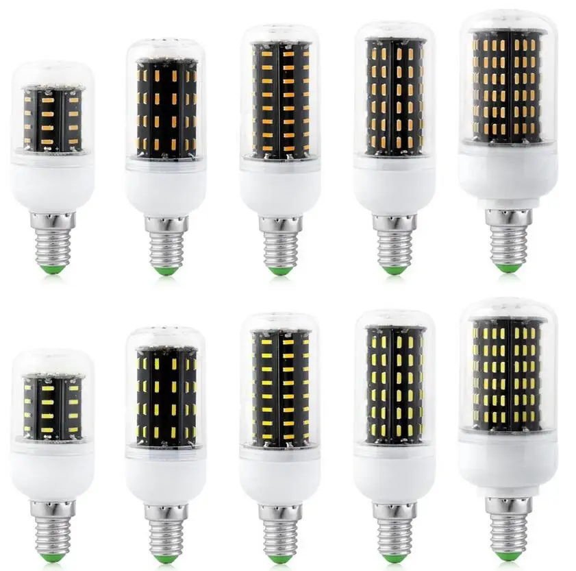 E27 E14 SMD 4014 светодиодный Кукуруза лампы 220 V 36 56 72 96 138 светодиодный s Замена лампы накаливания 40 Вт 60 Вт 80 Вт 100 Вт 120 Вт лампада светодиодные лампочки