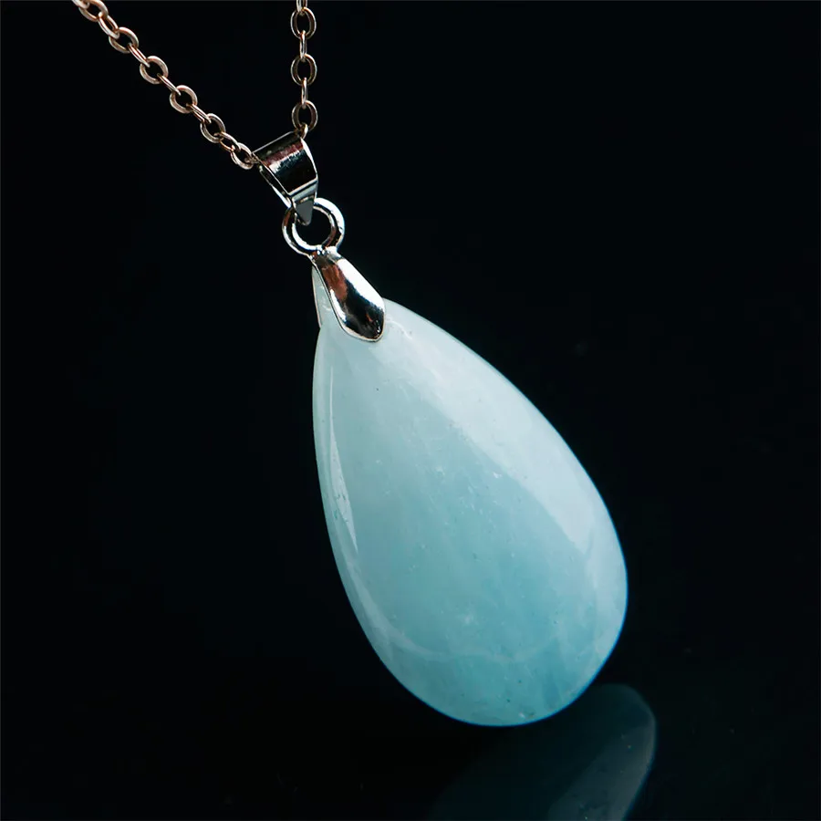 Подлинное женское ожерелье из натурального голубого камня морского океана