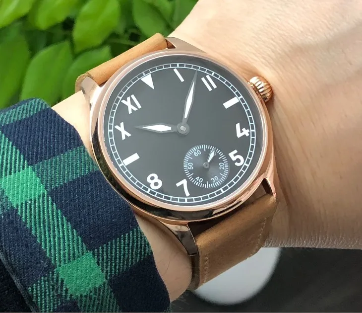 Мужские часы с сапфировым стеклом или минеральным 44 мм Азиатский стиль 6498