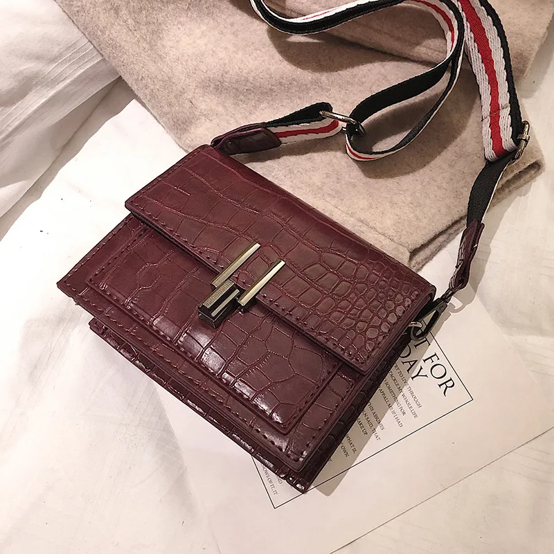 Женская сумка-мессенджер с крокодиловым узором роскошные сумки через плечо для