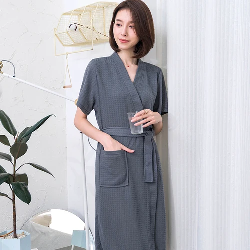 Robes Women Short Sleeve Summer New Home Soft Simple Daily Korean Style Womens Clothing High Quality Fashion Loose Leisure Chic - Цвет: 9317-3