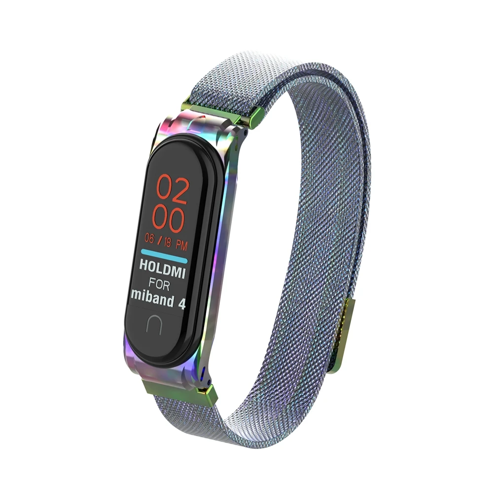Для mi band 4 3 ремешок металлический магнитный браслет для Xiaomi mi band 4 умный браслет Сменные аксессуары для Xiao mi band 4