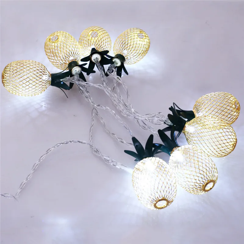 Сказочные огни с батарейным питанием железные гирлянды ананасом 5 м 40