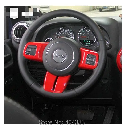 5 цветов бесплатная доставка накладка на руль для 2011 2016 Jeep Wrangler Jk Sahara Rubicon & Compass