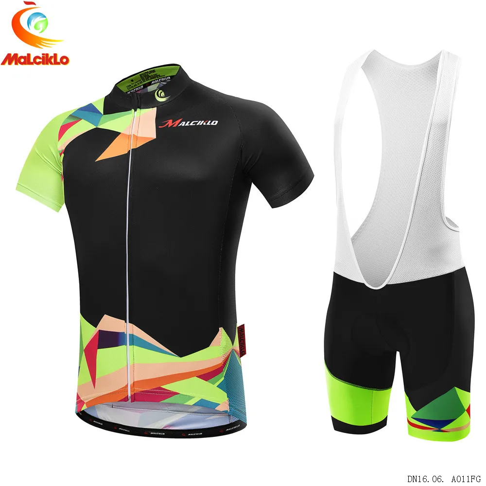 Malciklo 2017 Pro Summer Cycling Jerseys Set Black&Green MTB Bike Cycle Clothing Bicycle Road Maillot Ropa Ciclismo For Men | Спорт и