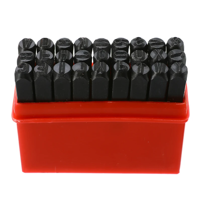 1 Набор кожаных букв цифр инструменты буквы Алфавит перфорация инструмент