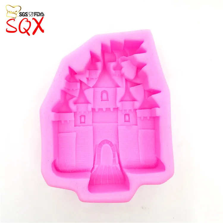 New 2016 Cake Tools castle 3D Silicone Mold Fondant For Decorating Decor Baking SQ1601 | Дом и сад