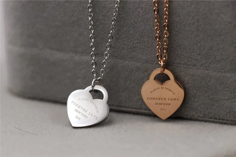 Ювелирные изделия "Forever Love" сердце подвески ожерелья для женщин пара ювелирных изделий письмо заявление ожерелья короткое ожерелье чокер K0028