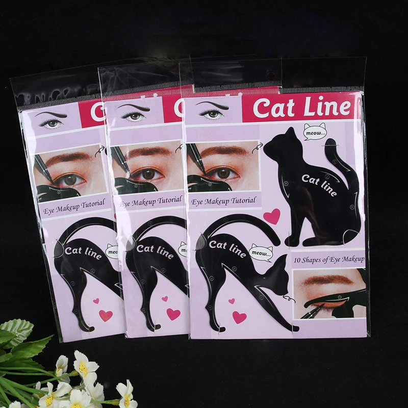 1 Набор трафарет для подводки глаз и бровей|eye liner template|cat eyeliner stencileyebrow stencil |