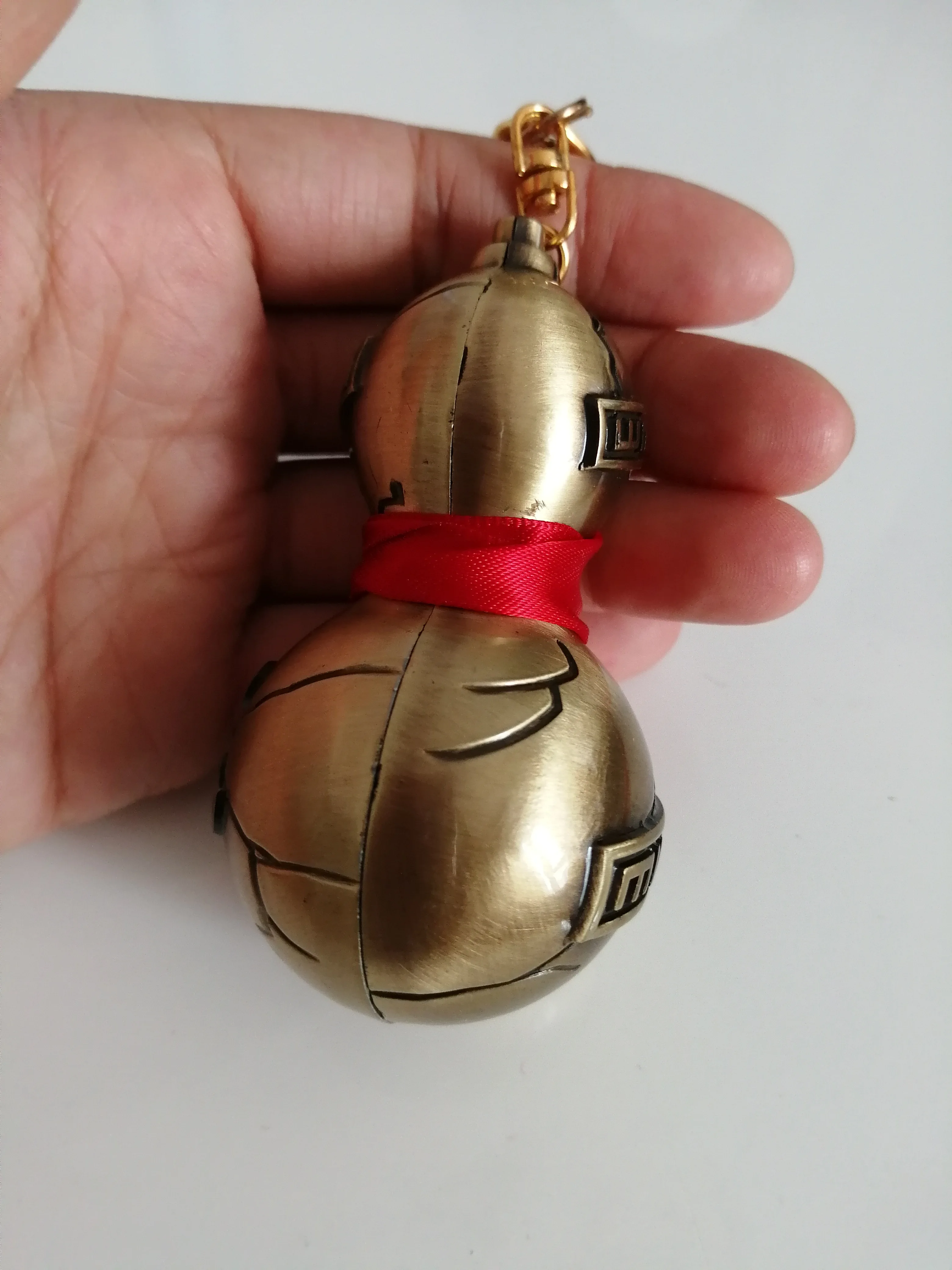 Anime Gaara Cosplay Weapons Props Gourd Keychain Ornaments Accessories Zinc Alloy 8cm | Тематическая одежда и униформа