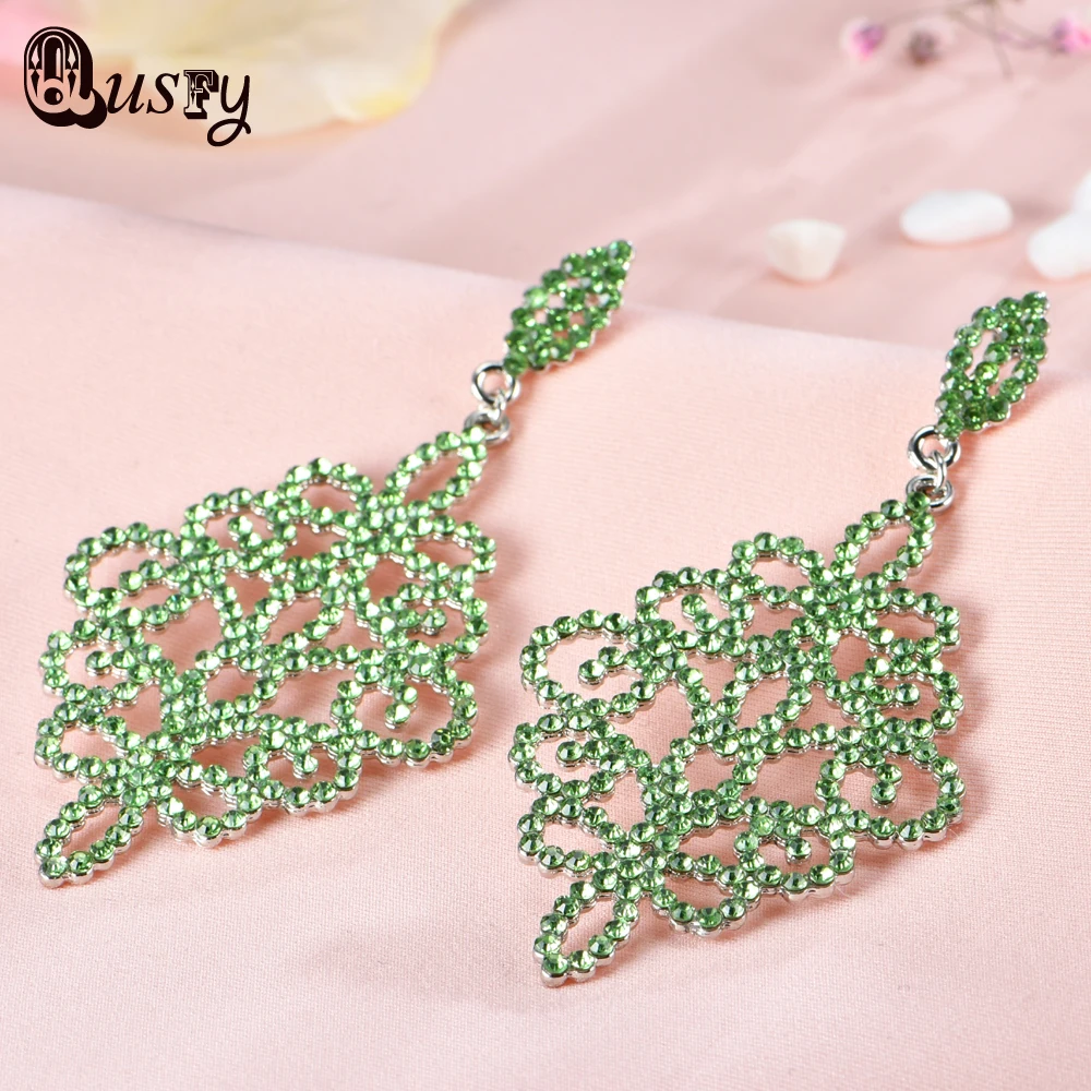 Длинные серьги Для женщин Кристаллические Серьги Свадебные золотой цвет люстра