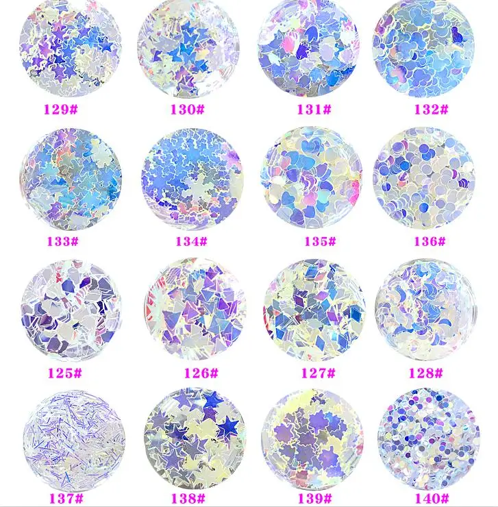 12 стиль голографический блестящий для ногтей блестки снежные хлопья/треугольные