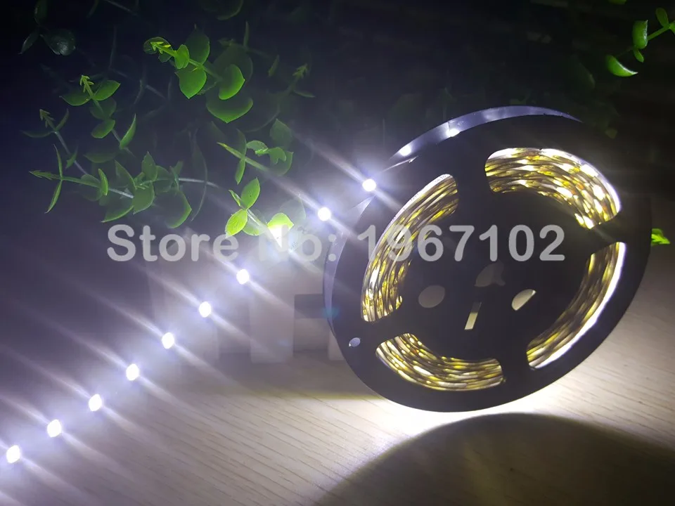 Высокая яркость 5 м Светодиодная лента 5630 5050 3528 SMD 60led/m без-Водонепроницаемый/водонепроницаемый гибкий RGB Чистый/теплый белый/красный/синий/зеленый