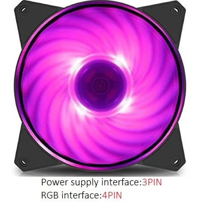 MF120L RGB Cooler Master R4-C1DS-20PC-R1 MF120 12 см RGB 4PIN чехол тихий вентилятор PC радиатор процессор кулер водяное охлаждение заменяет вентиляторы - Цвет лезвия: MF120L RGB