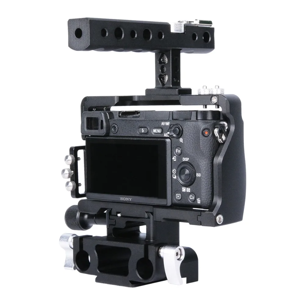Алюминиевый сплав DSLR камера видео клетка комплект стабилизатор с верхней ручкой