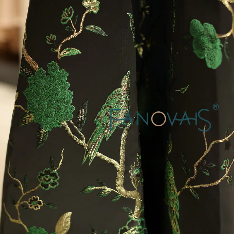 Темно-зеленые вечерние платья вышивка Vestido de Novia longo 2019 бархат цветочный принт