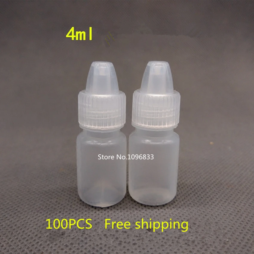 Бесплатная доставка 100 шт. пустые прозрачные пластиковые бутылочки-капельницы
