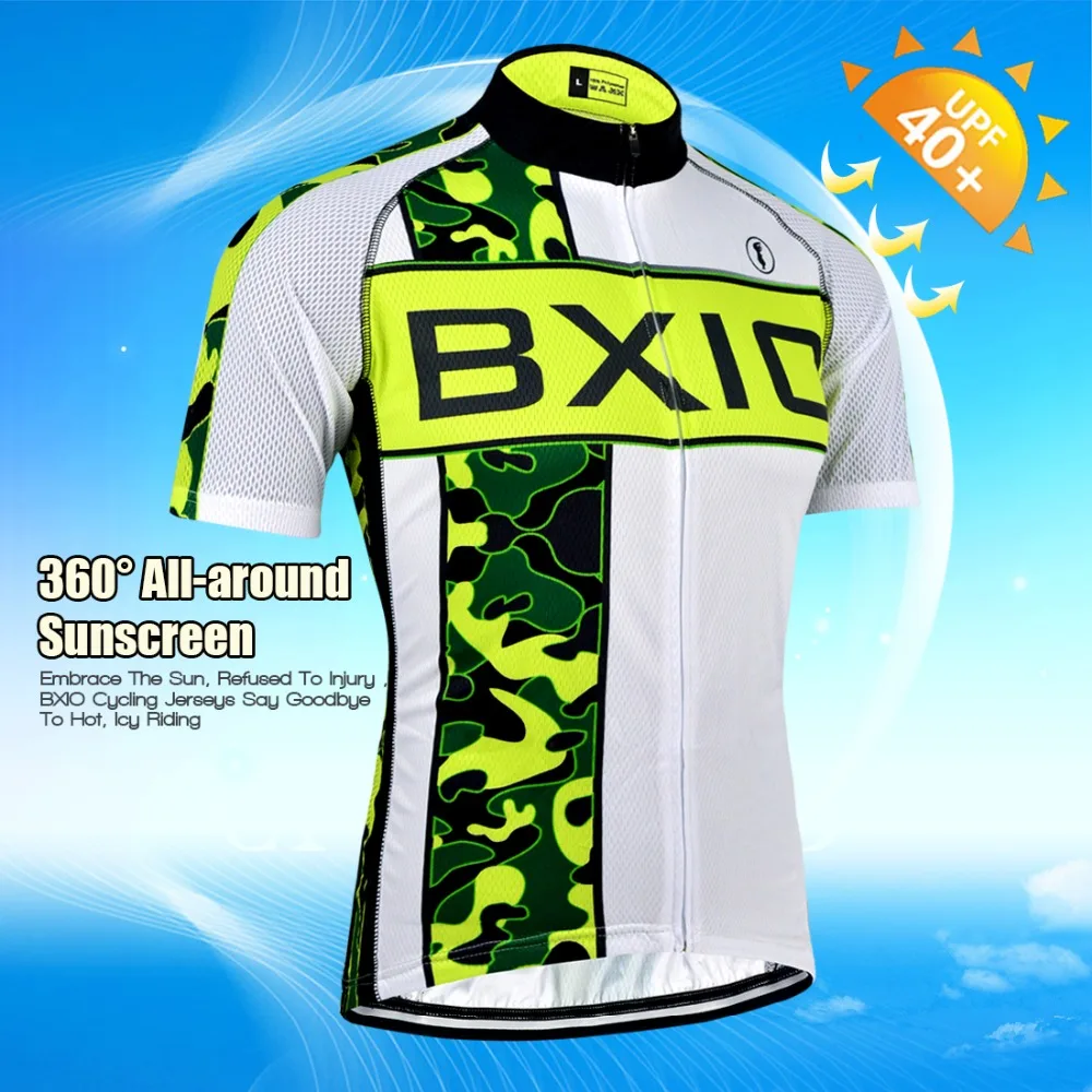 BXIO Лето Велоспорт Джерси Высокое качество Бесшовные сшивание с короткими