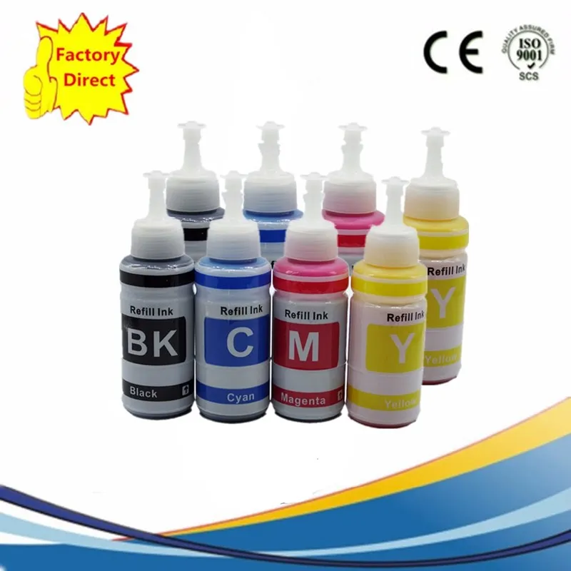 2SET 8X70ML Чернила на основе не OEM набор из 6 заправляемых чернил комплект 70 мл L800 L801 чернильный картридж для принтера № T6731/2/3/4/5/6 - Цвет: 2SET 8X70ML