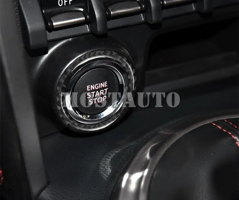 Для Toyota 86 GT86 Scion FR-S из углеродного волокна кнопка запуска двигателя крышка 2012- 2 шт